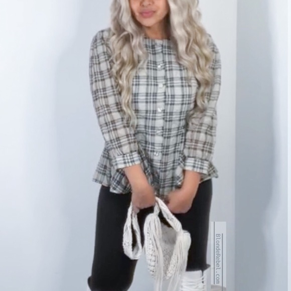 Alexa Chung Peplum Shirt Jacket - Picture 2 of 5